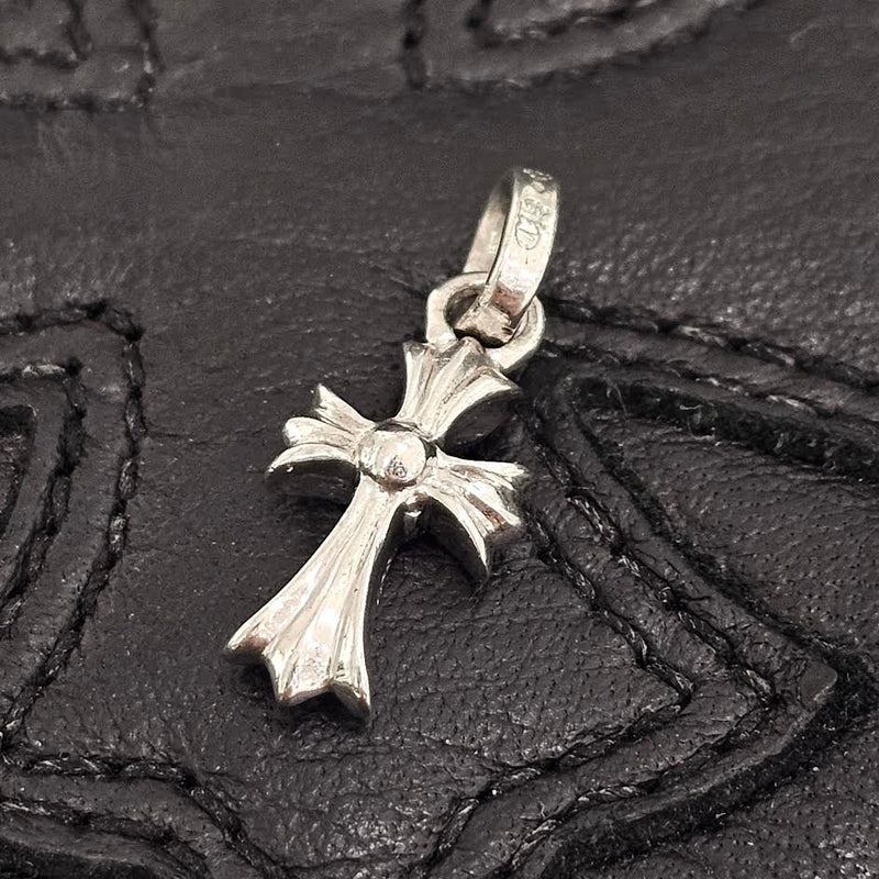 CHROME HEARTS 18K WG Baby Fat Pave Pink Sapphire Pendant Top