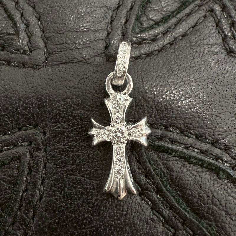 CHROME HEARTS 18K WG Baby Fat Charm Pave Diamond