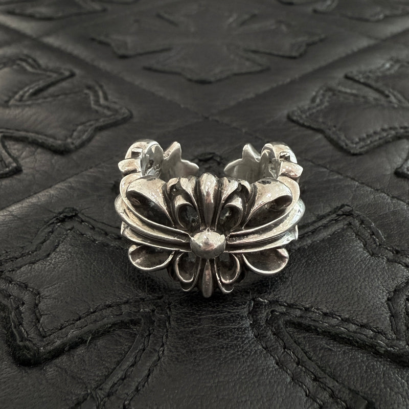 CHROME HEARTS DBL FLRL CRS Ring