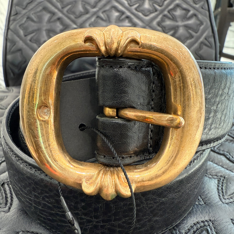 CHROME HEARTS Bronze Gunslinger Leather Belt