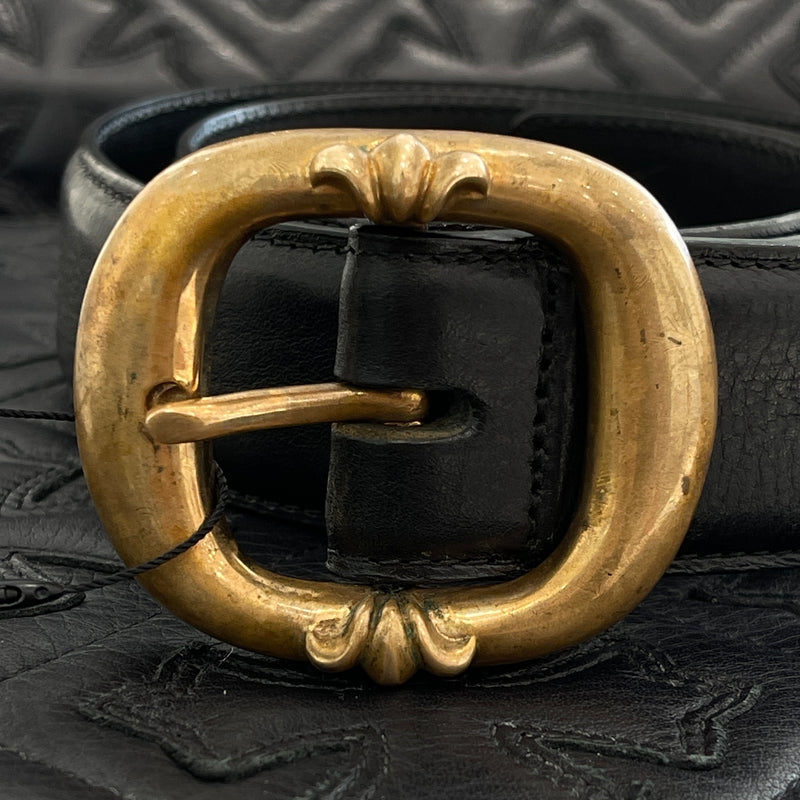 CHROME HEARTS Bronze Gunslinger Leather Belt