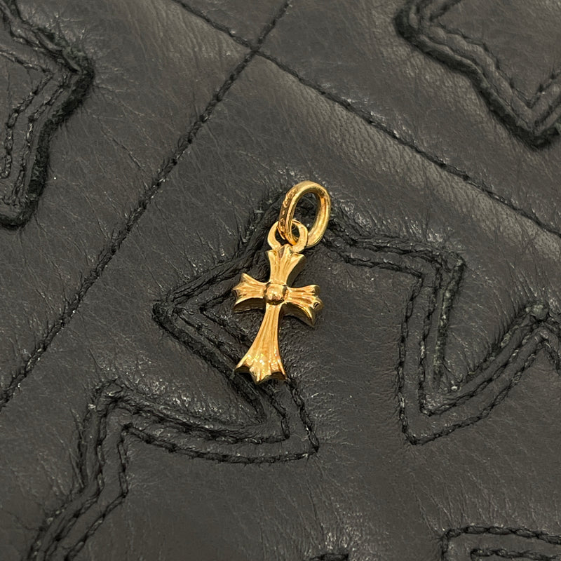 CHROME HEARTS 22K Baby Fat Cross Pave Diamond Pendant Top