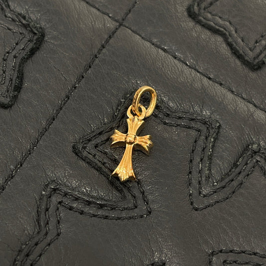CHROME HEARTS 22K Baby Fat Cross Pave Diamond Pendant Top
