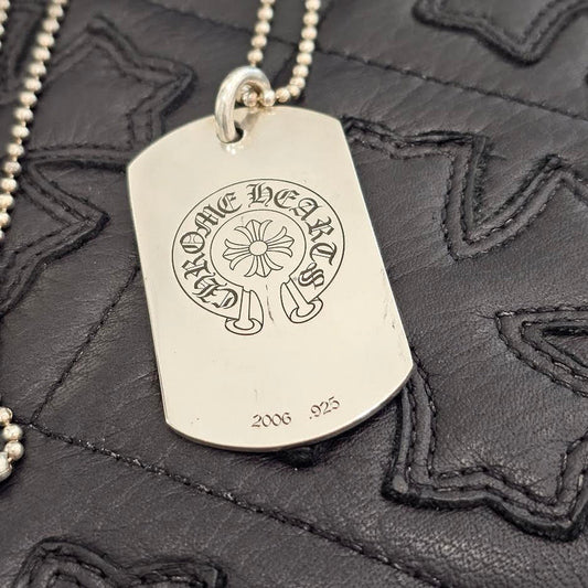 CHROME HEARTS Honolulu Limited DOG TAG CH Shine Ball Chain Necklace