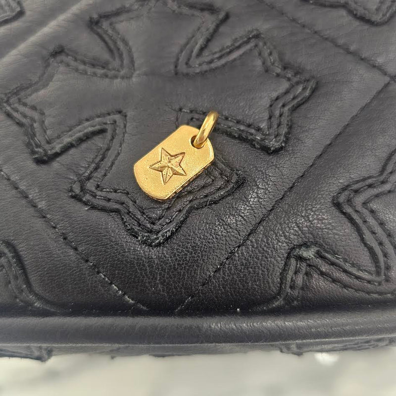 CHROME HEARTS 22K DOG TAG TINY STAR Pave Diamond Pendant Top