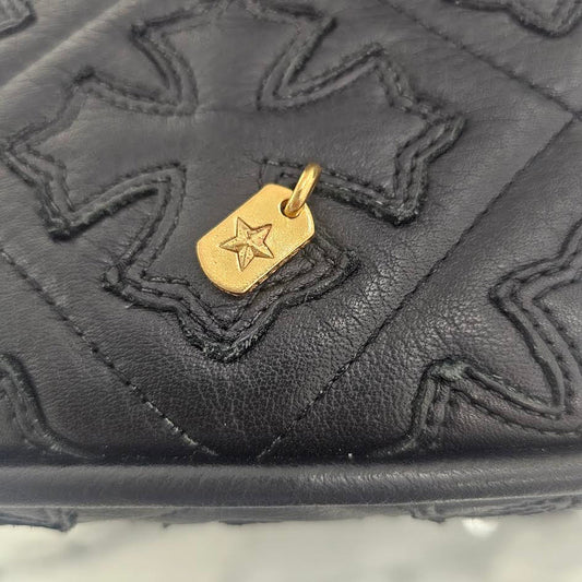 CHROME HEARTS 22K DOG TAG TINY STAR Pave Diamond Pendant Top