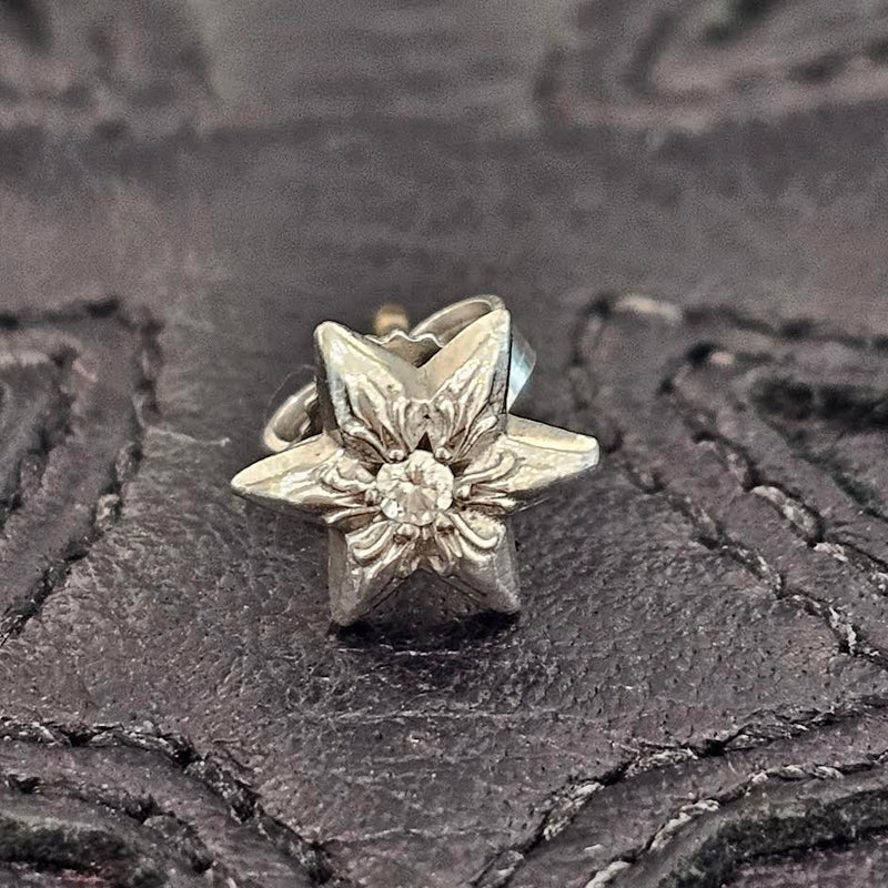 CHROME HEARTS 18K WG STAR STUD 1 Diamond Earrings