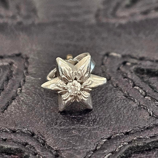 CHROME HEARTS 18K WG STAR STUD 1 Diamond Earrings