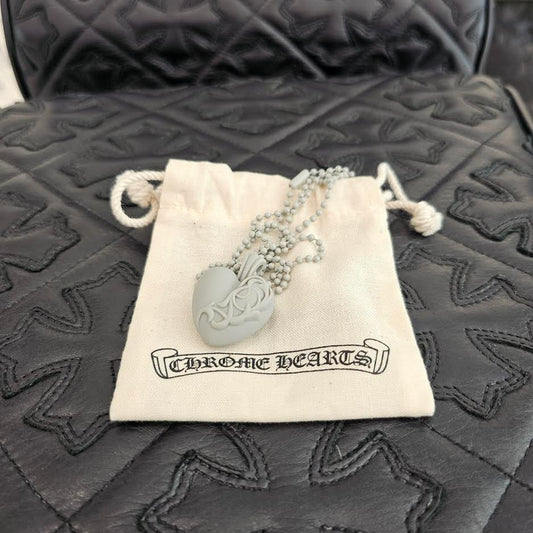 CHROME HEARTS CH Heart Silicon Rubber Necklace