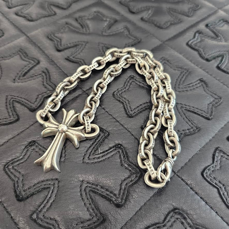 CHROME HEARTS Large Paper Chain Tiny CH Cross NE Necklace