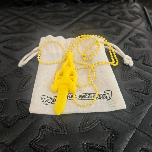 CHROME HEARTS Large Dagger Silicon Rubber Necklace