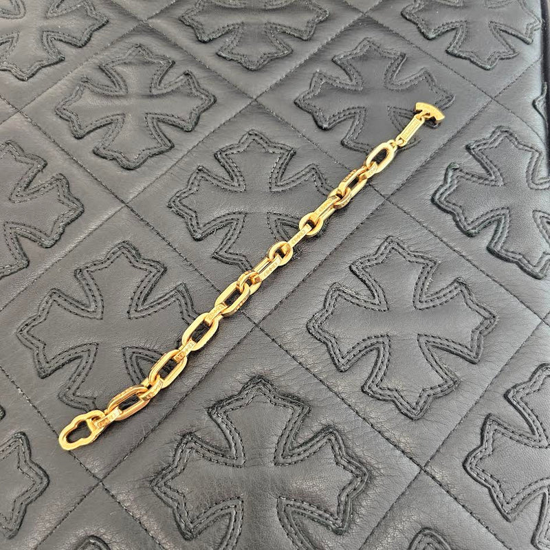 CHROME HEARTS 22K PAPER E CHAIN BRACELET