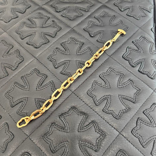 CHROME HEARTS 22K PAPER E CHAIN BRACELET