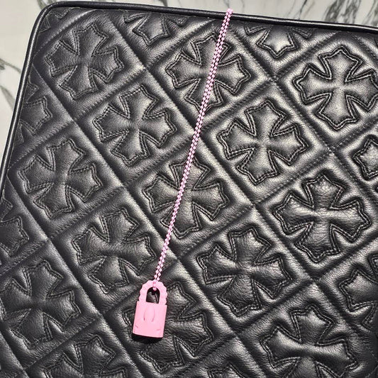 CHROME HEARTS 2023SS PADLOCK Flare Knee Silicon Rubber Necklace