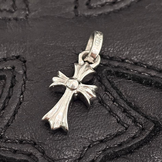 CHROME HEARTS 18K WG Baby Fat Pave Pink Sapphire Pendant Top