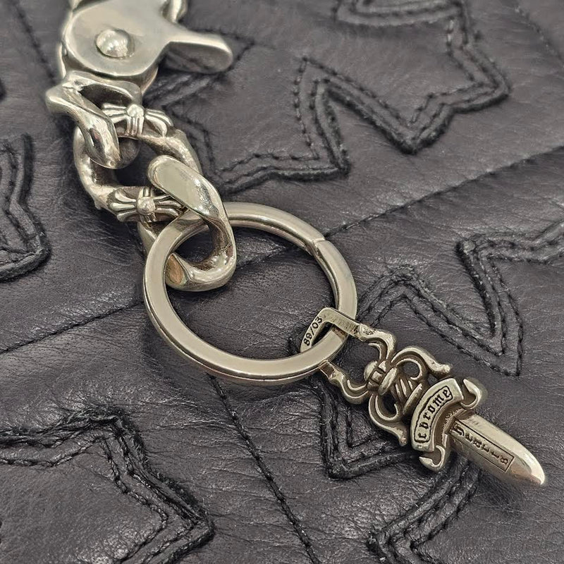 CHROME HEARTS Classic Short Fancy Chain Clip Keyring 2 LINK