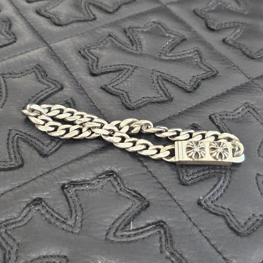 CHROME HEARTS DOUBLE CH Plus MINI ID Bracelet 2 Diamond