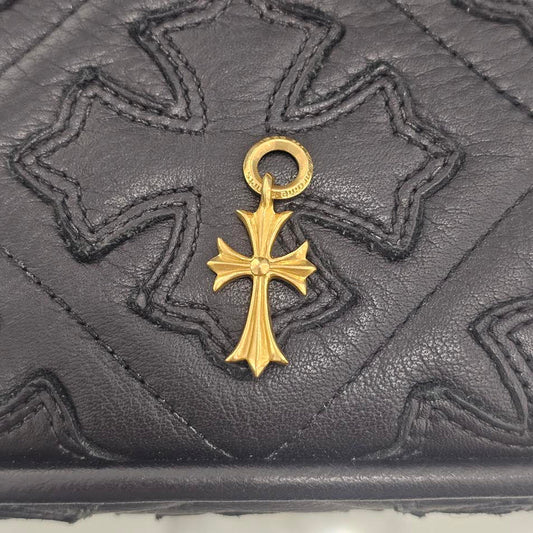 CHROME HEARTS 22K Tiny CH Cross Charm Pendant Top