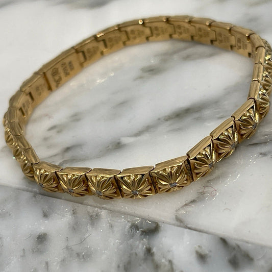 CHROME HEARTS 22K PYRAMID PLS LNK BRACELET