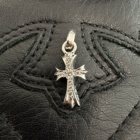 CHROME HEARTS 18K WG Baby Fat Charm Pave Diamond