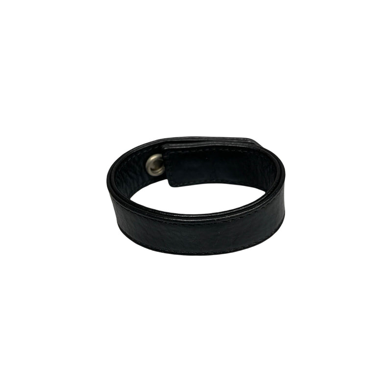 CHROME HEARTS 3BTN 2SNP CH Plus Leather Bracelet