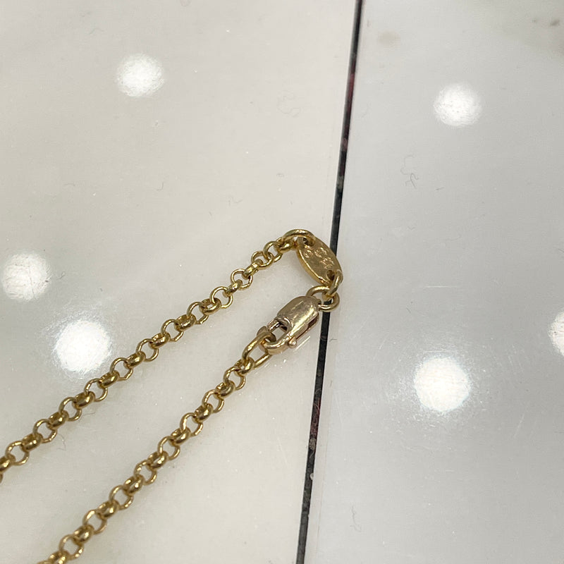 CHROME HEARTS 22K Roll Chain Necklace 18Inch