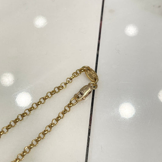 CHROME HEARTS 22K Roll Chain Necklace 18Inch