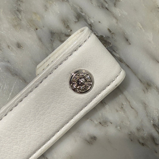 CHROME HEARTS Scroll White Strap Leather Belt