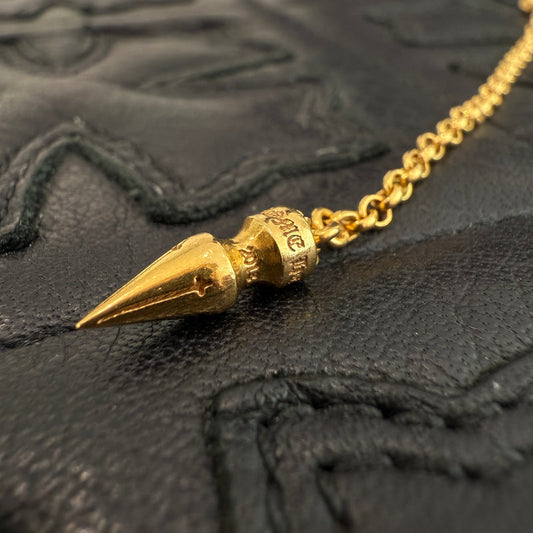 CHROME HEARTS 22K Chain Spike 1 Drop Earring