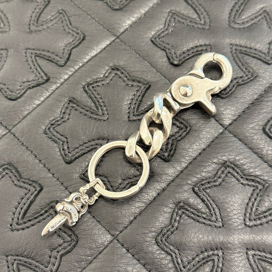 CHROME HEARTS Classic Short Chain Clip Keyring 2 LINK