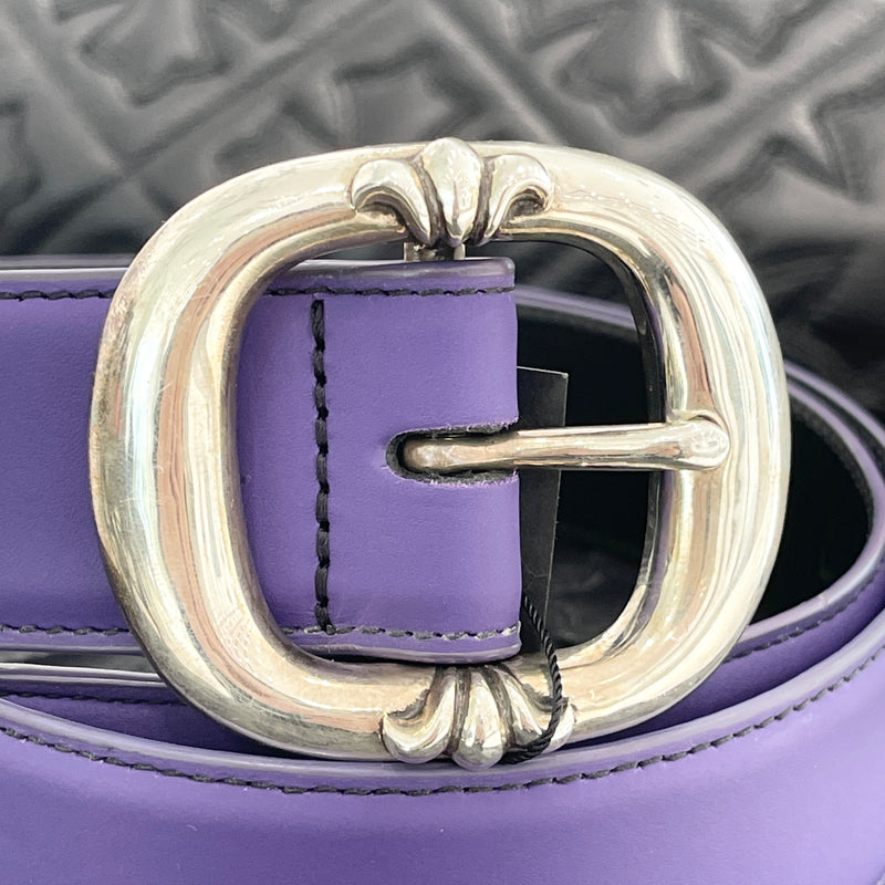 CHROME HEARTS Gunslinger Purple Leather Belt