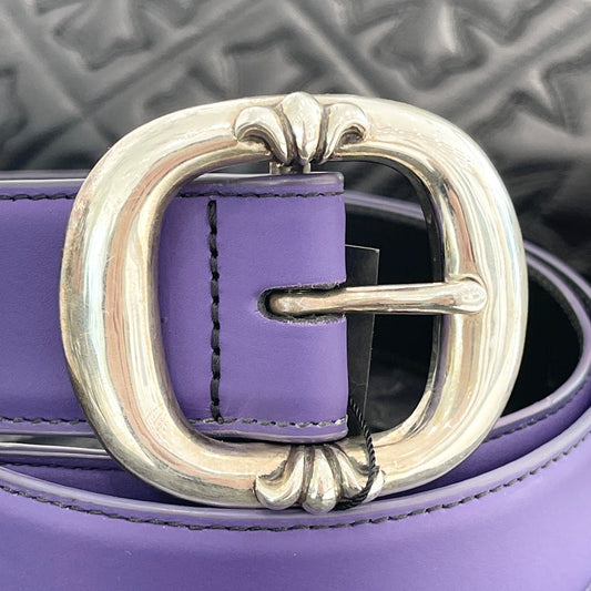 CHROME HEARTS Gunslinger Purple Leather Belt