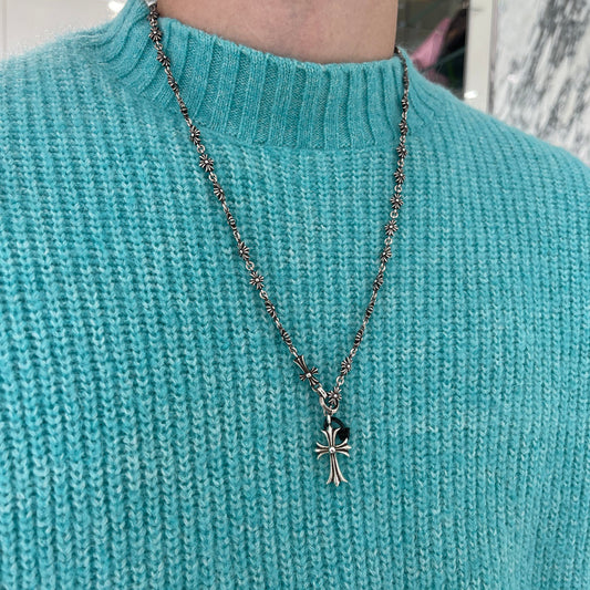 CHROME HEARTS Rosary Chalk CH Plus Chain Necklace