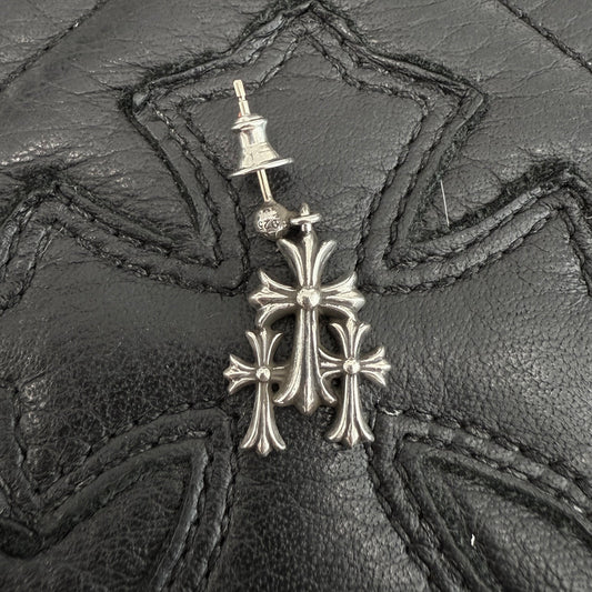 CHROME HEARTS 3 Cemetery Cross Earring