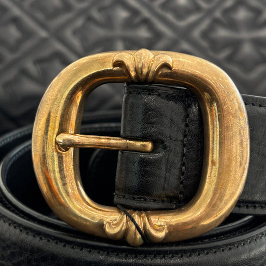 CHROME HEARTS Bronze Gunslinger Leather Belt