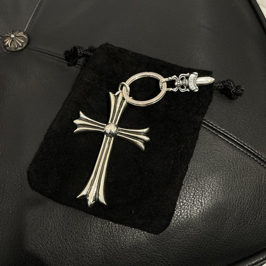 CHROME HEARTS Large CH Cross Keyring With Dagger