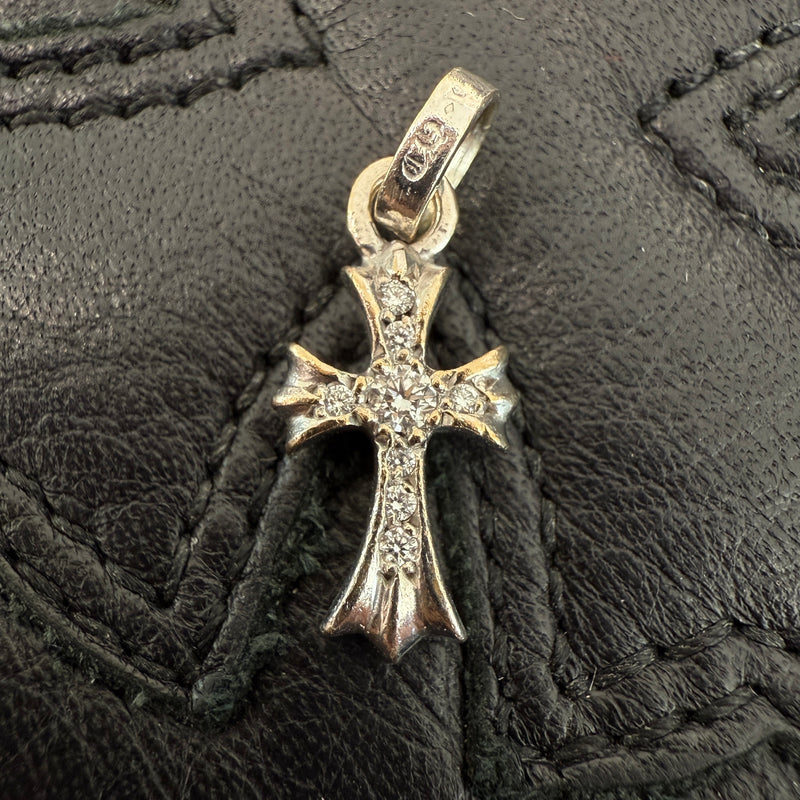 CHROME HEARTS 18K WG Baby Fat Charm Pave Diamond