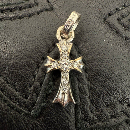 CHROME HEARTS 18K WG Baby Fat Charm Pave Diamond