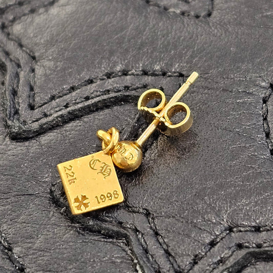 CHROME HEARTS 22K DROP PYRAMID PLS Earring